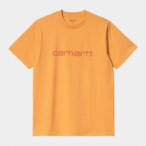 CARHARTT WIP Camiseta S/S Script T-Shirt Pale Orange Elba [2]