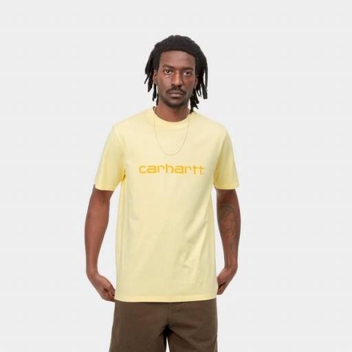 CARHARTT Camiseta S/S Script T-Shirt Yellow Popsicle [0]