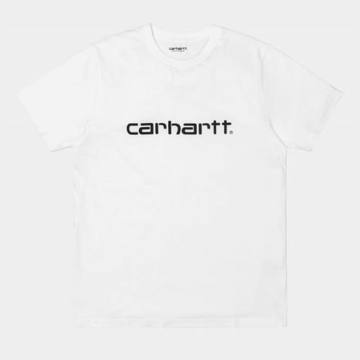 CARHARTT WIP Camiseta S/S Script White Black [0]