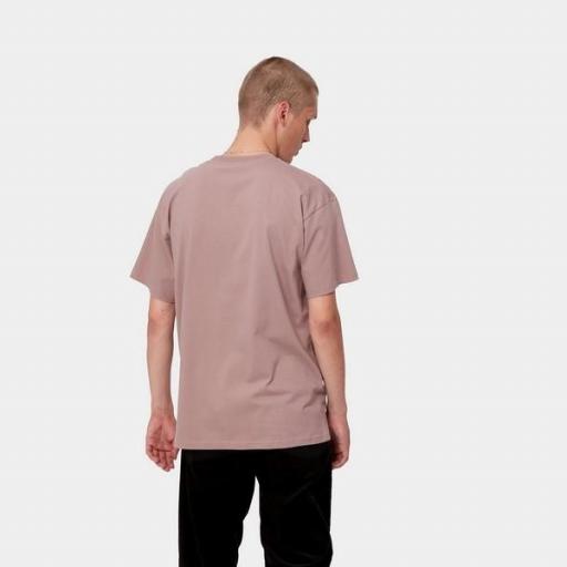 CARHARTT WIP Camiseta S/S Stoneage T-Shirt Earthy Pink Black [1]