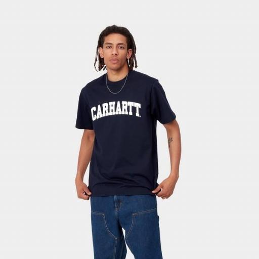 CARHARTT Camiseta S/S University Dark Navy White