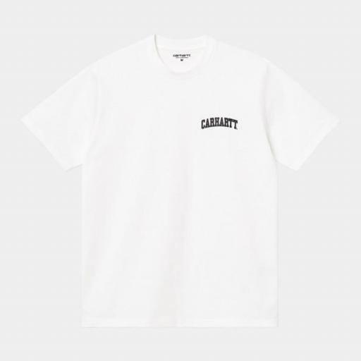 CARHARTT WIP Camiseta Hombre S/S University Script White Black