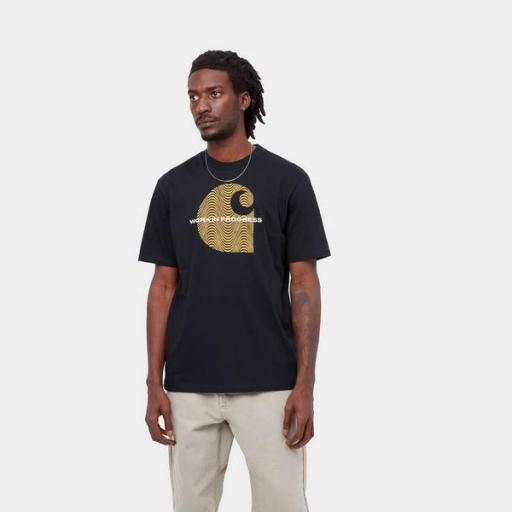 CARHARTT WIP Camiseta S/S Wave C T-Shirt Dark Navy [1]