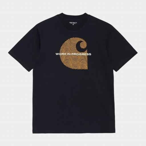 CARHARTT WIP Camiseta S/S Wave C T-Shirt Dark Navy [3]
