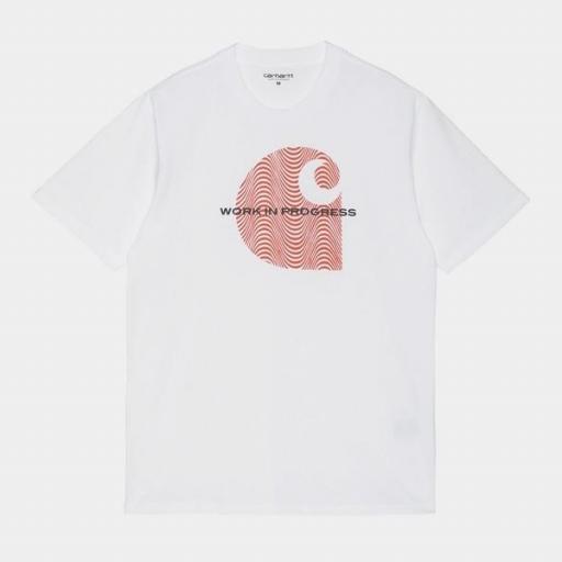 CARHARTT Camiseta S/S Wave C T-Shirt White