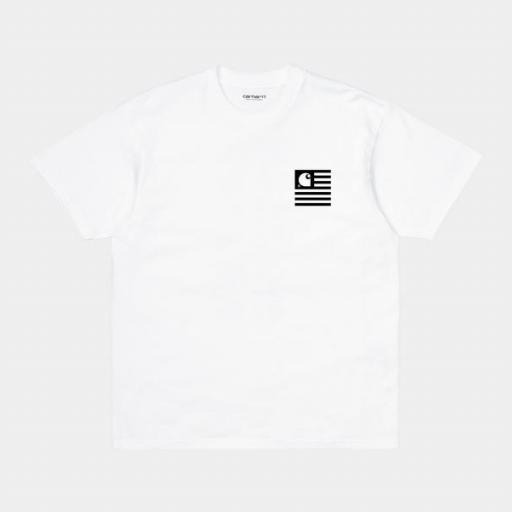 CARHARTT WIP Camiseta S/S Wavy State T-Shirt White Black [1]