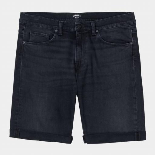 CARHARTT WIP Pantalón Swell Short Black Mid Worn Wash [1]