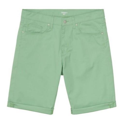 CARHARTT WIP Pantalón corto Swell Dollar Green Rinsed [1]