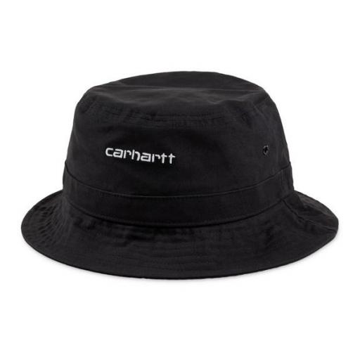 CARHARTT WIP Script Bucket Hat Black White [0]