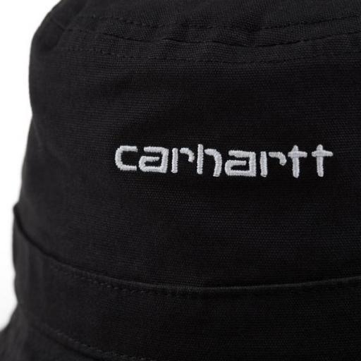 CARHARTT WIP Script Bucket Hat Black White [1]