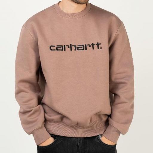 CARHARTT Sudadera Sweatshirt Earthy Pink Black [1]