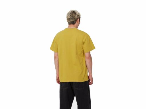 CARHARTT WIP Camiseta Hombre S/S American Script Golden Olive [1]