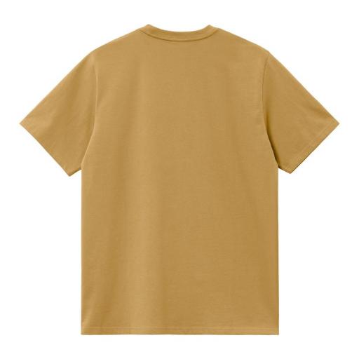 CARHARTT WIP Camiseta Hombre S/S University Script Bourbon White Marrón [0]