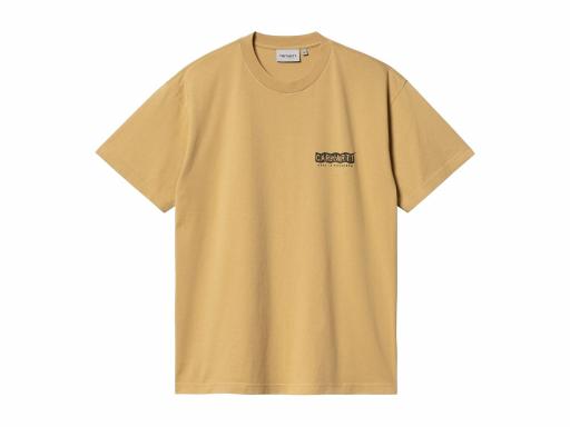 CARHARTT WIP Camiseta Manga Corta Hombre S/S Stamp Bourbon Black Beige [2]