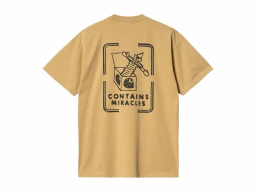 CARHARTT WIP Camiseta Manga Corta Hombre S/S Stamp Bourbon Black Beige [3]