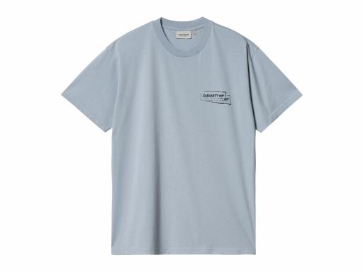 CARHARTT WIP Camiseta Manga Corta Hombre S/S Stamp Misty Sky Black Azul [3]