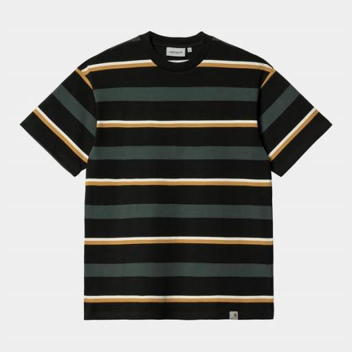 CARHARTT WIP Camiseta S/S Bowman T-Shirt Stripe Juniper [3]