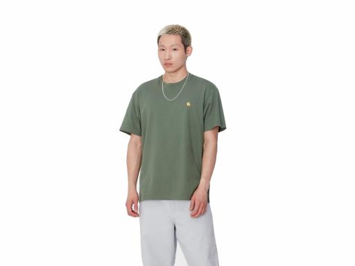 CARHARTT WIP Camiseta S/S Chase Duck Green Gold Verde