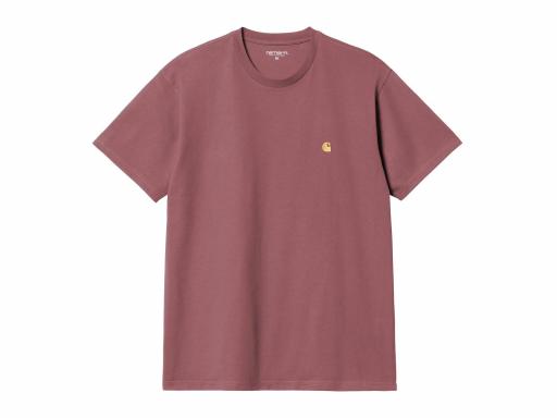 CARHARTT WIP Camiseta S/S Chase Dusty Fuchsia Gold [3]