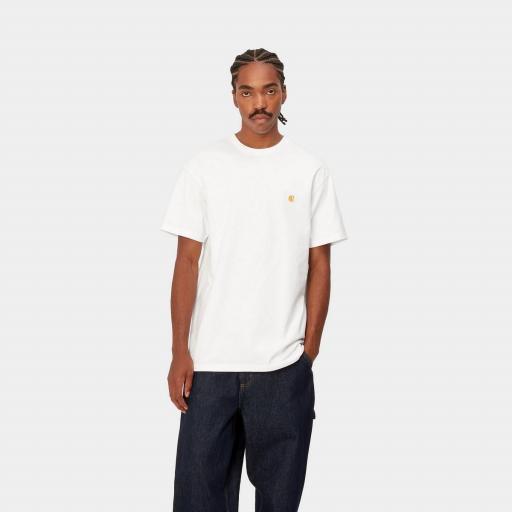 CARHARTT WIP Camiseta S/S Chase White Gold [0]