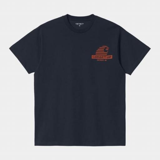 CARHARTT WIP Camiseta S/S Mechanic Dark Navy Brick [2]