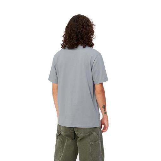 CARHARTT WIP Camiseta S/S Pocket Cotton Mirror Azul [0]