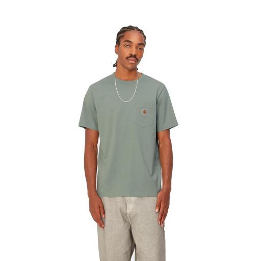 CARHARTT WIP Camiseta S/S Pocket Glassy Teal Verde [1]