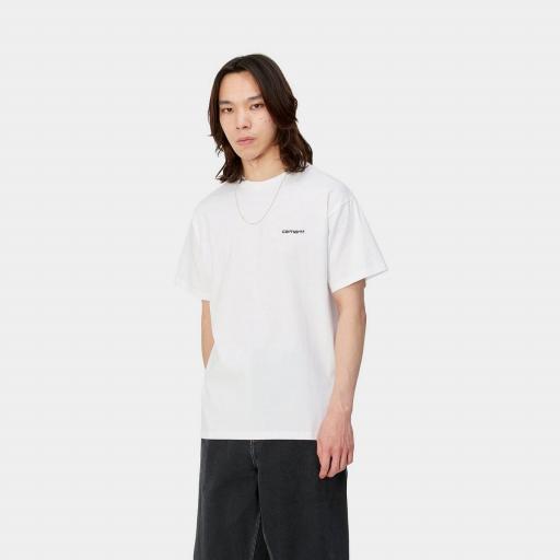 CARHARTT WIP Camiseta S/S Script Embroidery Park White Black