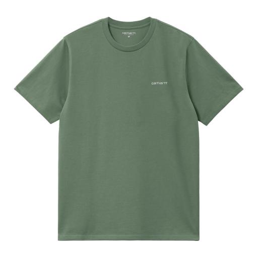 CARHARTT WIP Camiseta S/S Script Embroidery Park White Verde
