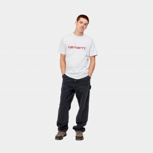 CARHARTT WIP Camiseta S/S Script T-Shirt Ash Heather Rocket [2]