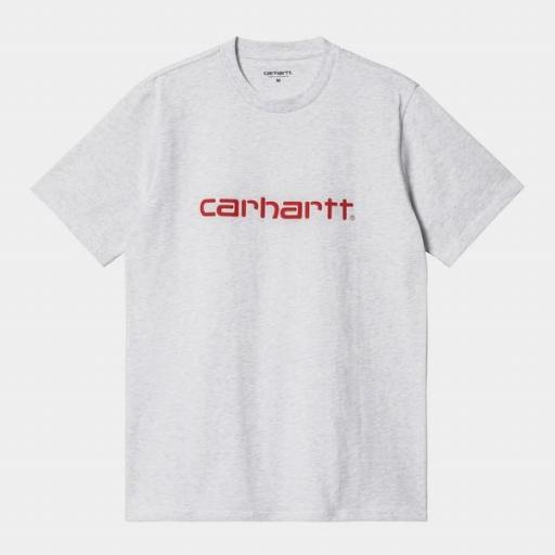 CARHARTT WIP Camiseta S/S Script T-Shirt Ash Heather Rocket [3]