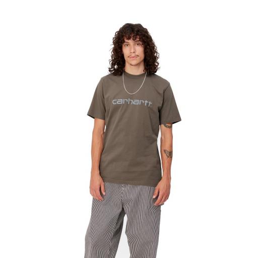CARHARTT WIP Camiseta S/S Script T-Shirt Barista Mirror Marrón [0]