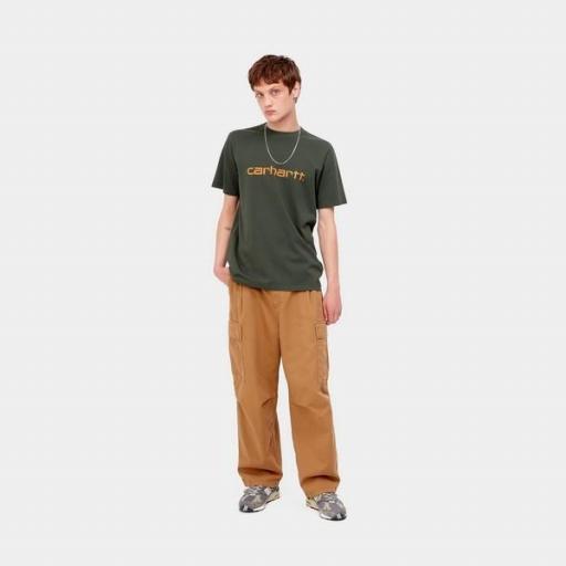 CARHARTT WIP Camiseta S/S Script T-Shirt Boxwood Ochre [2]