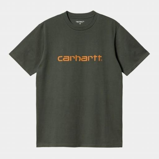 CARHARTT WIP Camiseta S/S Script T-Shirt Boxwood Ochre [3]