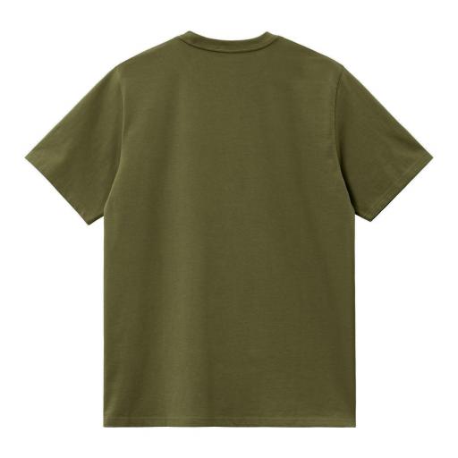 CARHARTT WIP Camiseta S/S Script T-Shirt Dundee Glassy Pink Verde [1]