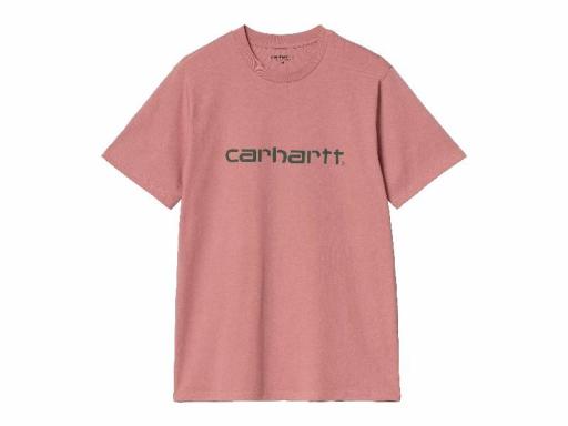 CARHARTT WIP Camiseta S/S Script T-Shirt Dusty Rose Sycamore Tree Rosa [1]