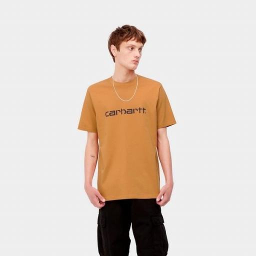 CARHARTT WIP Camiseta S/S Script T-Shirt Ochre Dark Navy [0]