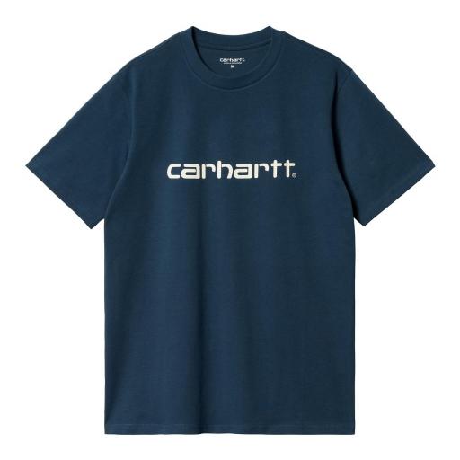 CARHARTT WIP Camiseta S/S Script T-Shirt Squid Salt [0]