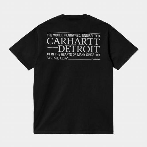 CARHARTT WIP Camiseta S/S Undisputed T-Shirt Black White Garmen [3]