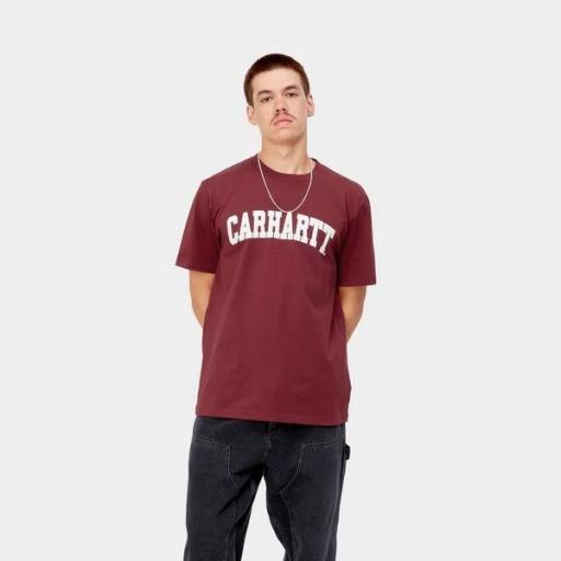 CARHARTT WIP Camiseta Hombre S/S University Script Corvina White [0]