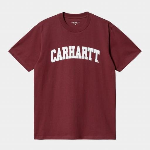 CARHARTT WIP Camiseta Hombre S/S University Script Corvina White [3]