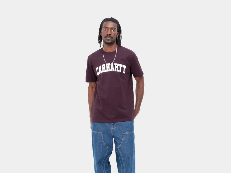 CARHARTT WIP Camiseta S/S University Dark Plum White