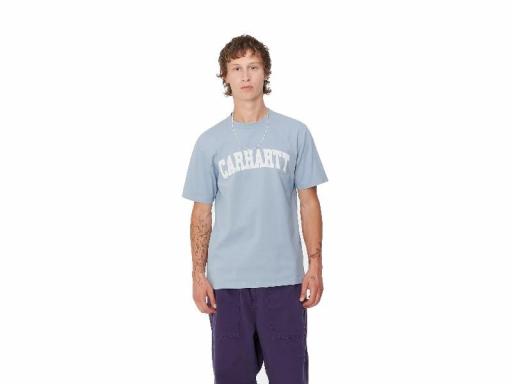 CARHARTT WIP Camiseta S/S University Dusty Ice White Azul