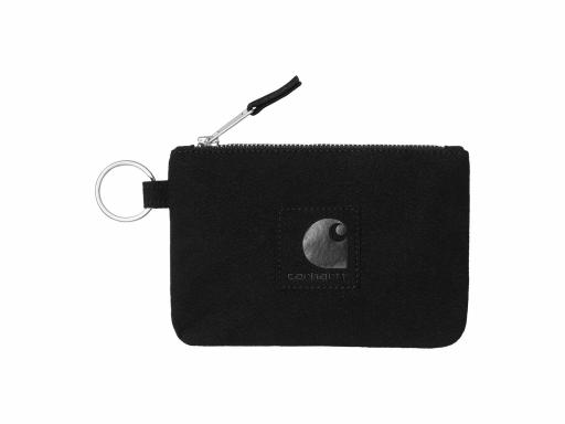 CARHARTT WIP Monedero de piel Suede Zip Wallet Black Negro [0]