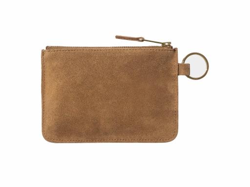 CARHARTT WIP Monedero de piel Suede Zip Wallet Hamilton Brown Marrón [1]