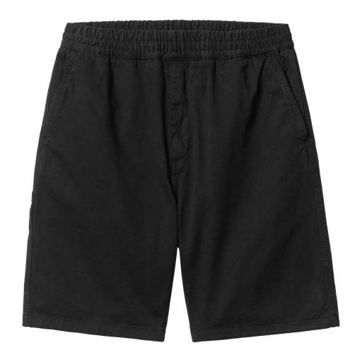 CARHARTT WIP Pantalón corto Hombre Flint Short Black Garment Dyed Negro [0]