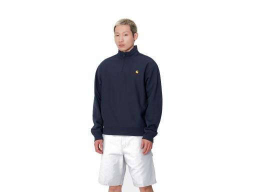 CARHARTT WIP Sudadera Half Zip American Script Air Force Blue Azul [0]