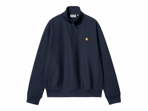 CARHARTT WIP Sudadera Half Zip American Script Air Force Blue Azul [2]