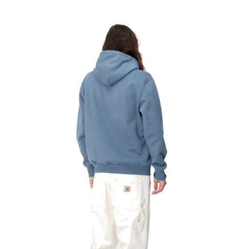 CARHARTT WIP Sudadera Hombre Hooded Carhartt Sweatshirt Sorrent White Azul [2]