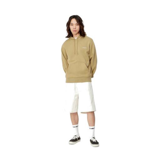 CARHARTT WIP Sudadera Hombre Hooded Script Embroidery Sweat Agate White [3]